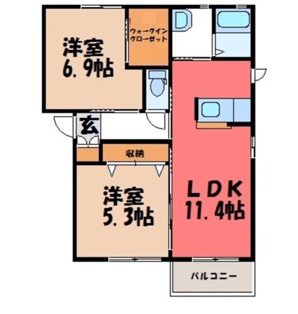 下館駅 徒歩12分 1階の物件間取画像